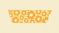 Cute flower tape sticker, girly element psd