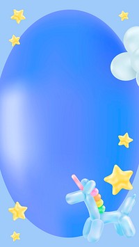 Balloon animal Instagram story background, colorful design