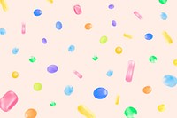 Pastel pink party background, cute design vector