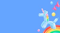 Balloon animal computer wallpaper, blue background