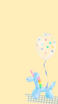 Balloon animal iPhone wallpaper, cute background