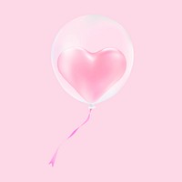 Heart balloon collage element vector