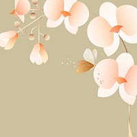 Floral graphic background, botanical border design