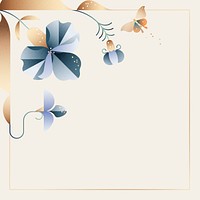 Flower frame, luxe background aesthetic vector