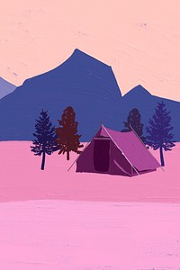 Field acrylic painting background, aesthetic camping design