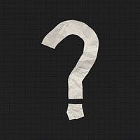 Paper texture question mark, symbol clipart vector