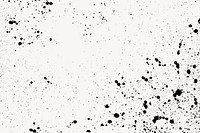 Ink splatter texture abstract background, black & white design vector