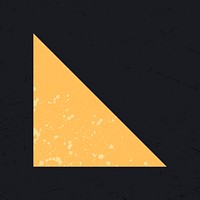 Triangle shape collage element, flat graphic design vector