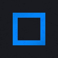 Square shape collage element, blue design vector