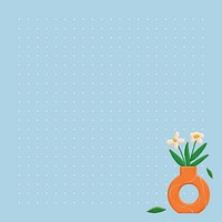 Dotted background, orange vase vector