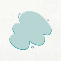 Water puddle, nature, lifestyle emoji design element vector