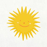 Sunshine sticker, summer, lifestyle emoji design element vector