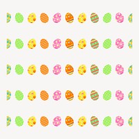 Easter egg pattern brush vector, compatible with AI