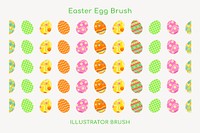 Easter egg pattern brush vector, compatible with AI