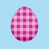 Tartan Easter egg clipart, purple pattern design