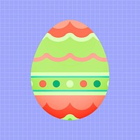 Festive Easter egg collage element, abstract pattern design psd