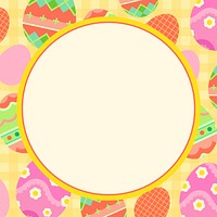 Easter patterned frame background, cute design for kids