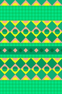 Green tribal background, geometric pattern design