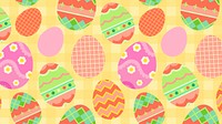 Easter celebration desktop wallpaper, festive egg pattern