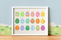 Photo frame mockup, Easter celebration, creative design psd