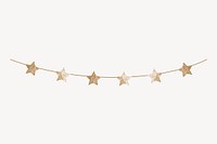 Gold stars party flag, decoration vector