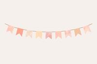 Pastel glitter party decoration element vector