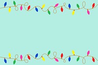 Christmas lights decoration frame background, event design, vector