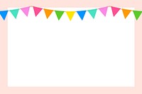 Cute colorful party decoration frame background, vector