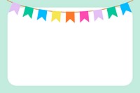 Horizontal party flag frame background, psd