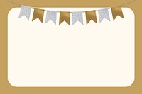 Gold birthday invitation frame background, celebration design vector