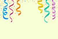 Colorful spiraling ribbons frame background, party design, vector