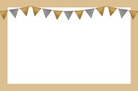 Horizontal party banner frame background, vector