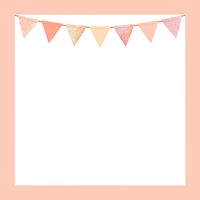 Part flag decoration frame background, party design, vector