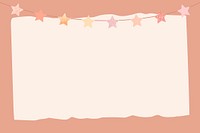 Cute pastel party decoration frame background, vector