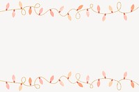 Pastel twinkle lights banner frame background, event design, vector