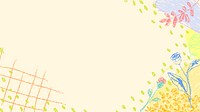 Yellow crayon HD wallpaper, feminine line art design