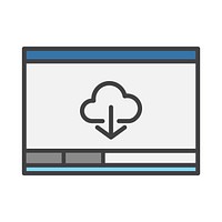 Simple illustration of a cloud icon