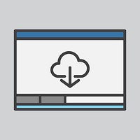 Simple illustration of a cloud icon