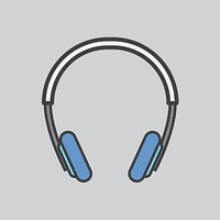Simple illustration of a headset