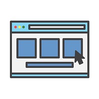 Simple illustration of a web page