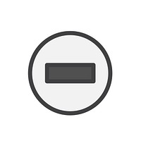 Flat illustration of a negative icon