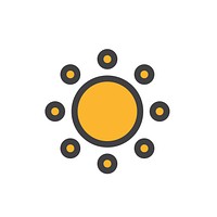 Simple illustration of the sun