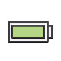 Flat illustration of a digital battery