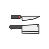 Illustration of cooking knives