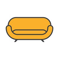 Illustration of a yellow couch