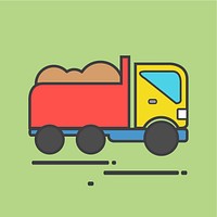 Illustration of a loaded truck