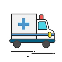 Illustration of a rushing ambulance