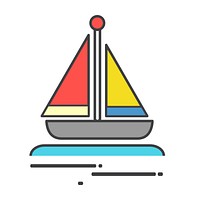 Illustration of a small sail boat