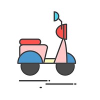 Illustration of a small scooter