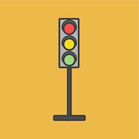 Illustration of a traffic light